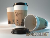 3d-модель Фирменные бумажные стаканы 27UNIT DESIGN BURO