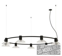 3d-модель Подвесные светильники Compose Rail Large Glass Shade от Zero
