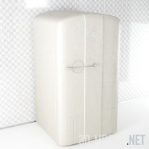 3d-модель Белый ретро-холодильник