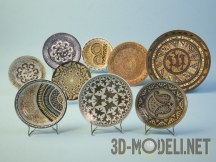 3d-модель Декоративные тарелки