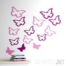3d-модель Декор в виде бабочек