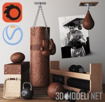 3d-модель Предметы для тренажерного зала DIY Home Gym In A Box