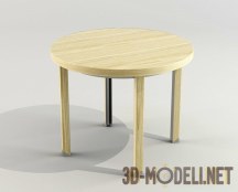 3d-модель Круглый стол на четырех ножках
