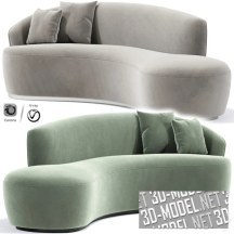 3d-модель Итальянский диван в двух цветах