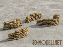 3d-модель Блокпосты из мешков с песком (СТАЛКЕР)