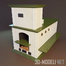 3d-модель Русская печь