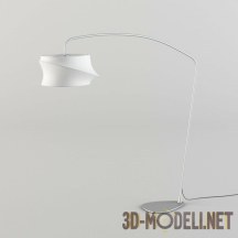 Напольный светильник с белым абстрактным абажуром