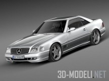 3d-модель Классическое авто Mercedes SL500 AMG r129 1989-2001