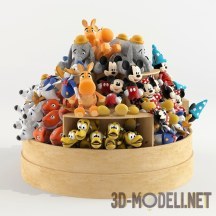 3d-модель Круглый стенд с мягкими игрушками