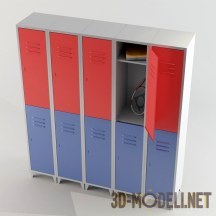 3d-модель Набор шкафчиков для раздевалки
