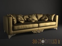 3d-модель Золотой трехместный диван 793 Royal от AR Arredamenti