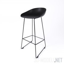 Стильный барный стул черного цвета