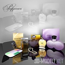 3d-модель Набор парфюмерии и косметики