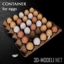 3d-модель Картонный контейнер для яиц