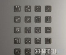 3d-модель Знаки для использования в современных зданиях