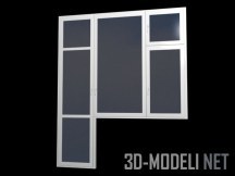 3d-модель Балконное окно