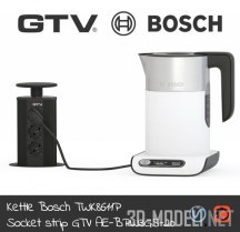 3d-модель Чайник Bosch с удлинителем GTV