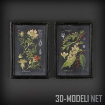 3d-модель Картины классика «Цветы»