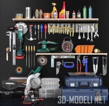 3d-модель Набор инструментов Bosch, Metabo