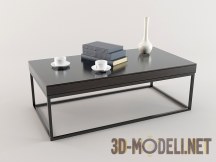3d-модель Квадратный журнальный столик с кофейными чашками