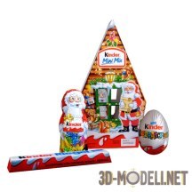 3d-модель Шоколадный праздничный детский набор Kinder
