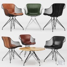 3d-модель Круглый стол и три стула от Overgaard & Dyrman
