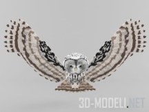 3d-модель Сова с расправленными крыльями