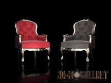 3d-модель Классическое кресло двух оттенков
