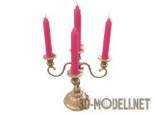 3d-модель Канделябр со свечами