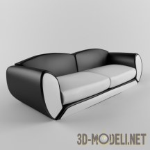 3d-модель Современный кожаный диван