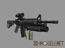 3d-модель Автомат Colt M4A1 с подствольным гранатометом M203