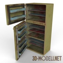 3d-модель Старый холодильник