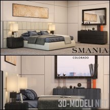 3d-модель Hабор мебели в спальню Smania Colorado