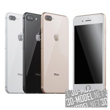 3d-модель Смартфон Apple iPhone 8 plus
