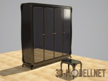 3d-модель Зеркальный шкаф в стилистике Pierre Cardin
