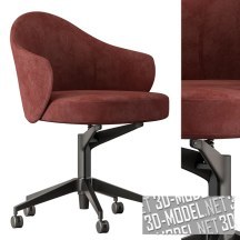 3d-модель Офисный стул в шести цветах обивки