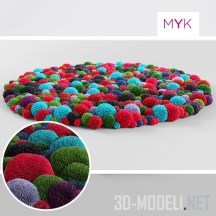 3d-модель Ковер из шерстяных шариков от MYK