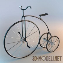 Декоративный кованый ретро-велосипед
