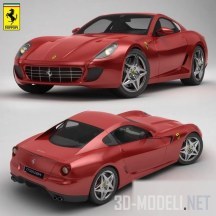 3d-модель Автомобиль Ferrari красного цвета
