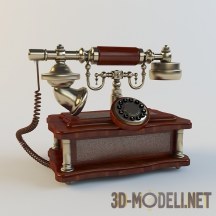 3d-модель Retro style telephone