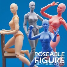 3d-модель Articulated Poseable Female Figure