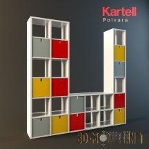 3d-модель Сборный книжный шкаф kartell «Polvara»