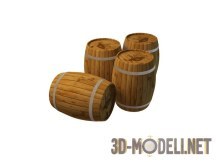3d-модель Деревянные бочки