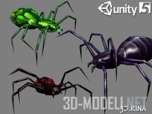 3d-ассет: Animated Spiders Pack