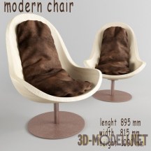 3d-модель Легкое эргономичное кресло в современном стиле