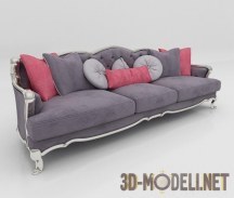 3d-модель Классический диван с подушками