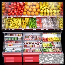 3d-модель Холодильники Fortuna с продуктами