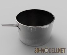 3d-модель Старая кастрюля с ручкой