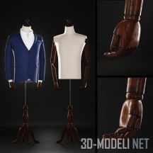 3d-модель Классический манекен с пиджаком и рубашкой