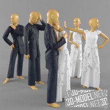 3d-модель Детская одежда на манекенах